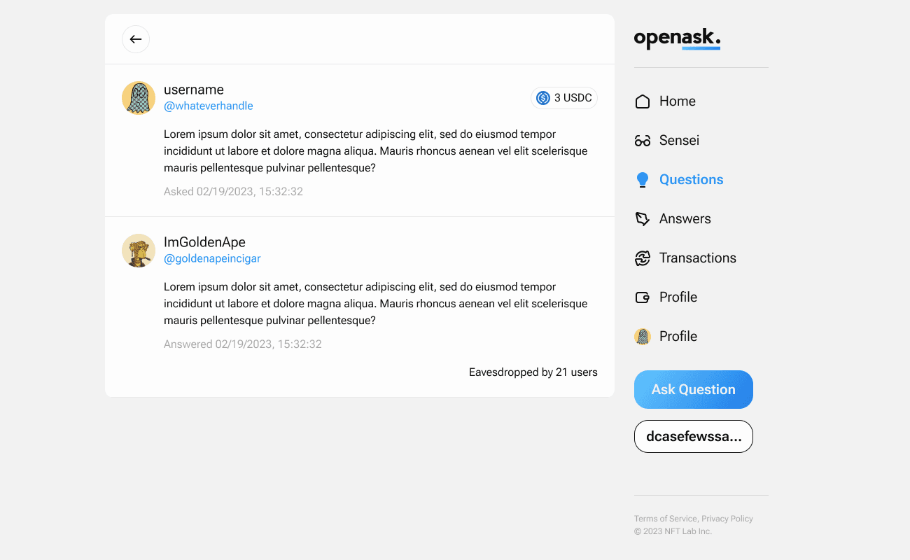 OpenAsk V2 Eavesdrop