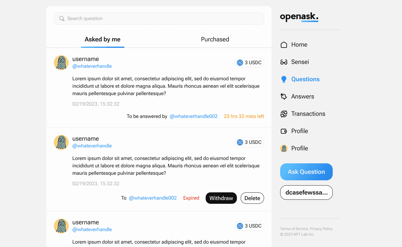 OpenAsk V2 Questions